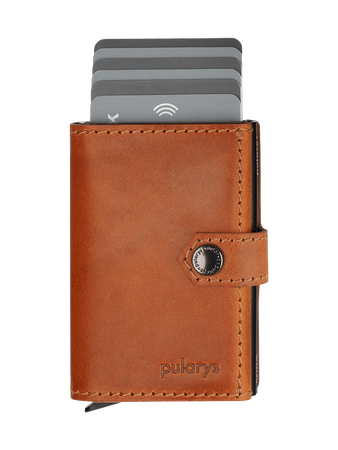 Portfel HIKER wykonany z roślinnie garbowanej skóry Nomad koniak