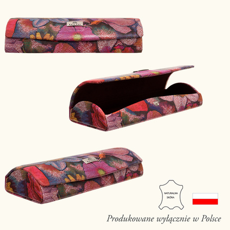 Etui na okulary BajuBaj z kolorowej skóry naturalnej ED107124
