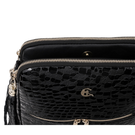 Listonoszka Canaletto ze skóry naturalnej – unikalny wzór kropli