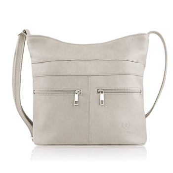 Torebeczka damska skórzana listonoszka szara Paolo Peruzzi Z-53-GR