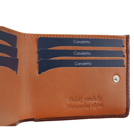 Portfel męski Canaletto z naturalnej skóry z RFID - elegancja i bezpieczeństwo