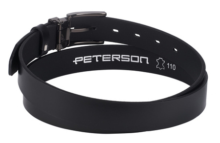Wąski, skórzany pasek do garnituru - Peterson 100