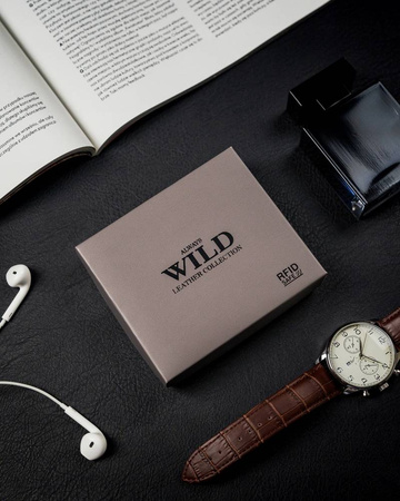 Skórzany portfel męski bez zapięcia — Always Wild