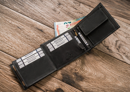 Portfel męski skórzany Always Wild w czerni - duży, casualowy