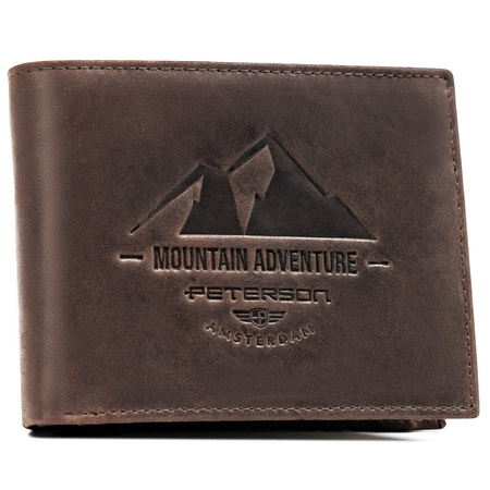 Portfel męski skórzany Peterson z tłoczeniem – wysoka jakość i styl