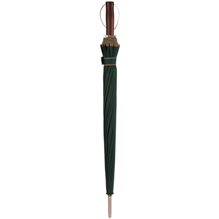 Elegancki, zielony parasol z dużą czaszą - Peterson