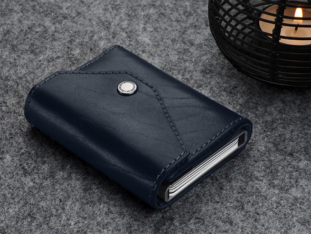 Portfel PORTER Go wykonany z roślinnie garbowanej skóry Nomad granatowy