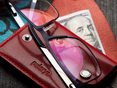 Portfel RETRO wykonany z roślinnie garbowanej skóry Nomad czerwony