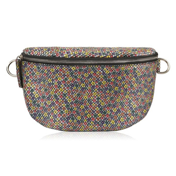 Saszetka damska skórzana w kwiaty Paolo Peruzzi T-36-D