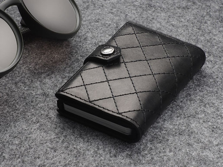 Portfel HIKER - CHIC Decor wykonany z garbowanej skóry Nomad czarny