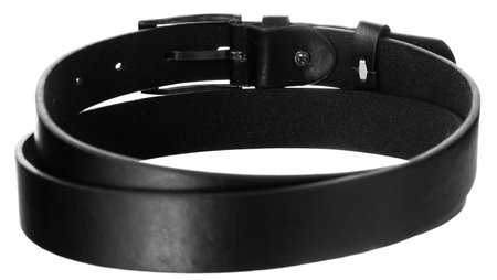 Klasyczny pasek ze srebrną klamrą, model unisex, skóra ekologiczna - Cavaldi 120