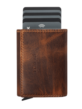 Portfel BOSTO skóra "The Original Legendary Vintage Saddle Leather" brązowy