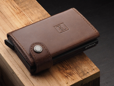 Portfel SOLO Max wykonany z roślinnie garbowanej skóry Nomad brązowy