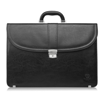 Aktówka męska skórzana do ręki i na ramię elegancka czarna Paolo Peruzzi S-42-BL