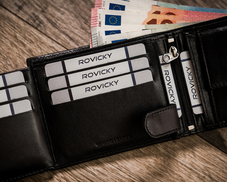 Elegancki portfel męski z systemem antyskimmingowym RFID Protect — Rovicky