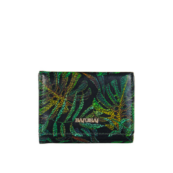 Portfel BajuBaj z zielonej skóry naturalnej z RFID - elegancja i funkcjonalność