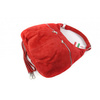 Klasyczny worek na ramię ,zamki suwaki XL A4  Shopper bag zamsz naturalny  czerwony W345R