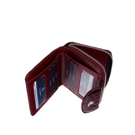 Portfel damski Canaletto - elegancja z ochroną RFID w bordowym wydaniu