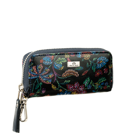 Etui na klucze BajuBaj z kolorowej skóry naturalnej - elegancja i srebrne detale ED010s115gr-n