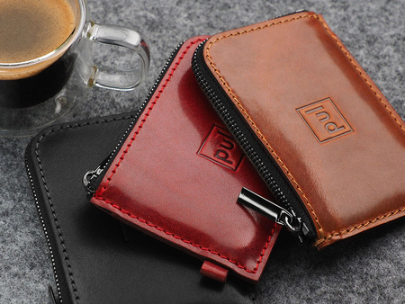 Portfel OLDTIMER SLIM  wykonany z roślinnie garbowanej skóry Nomad koniak