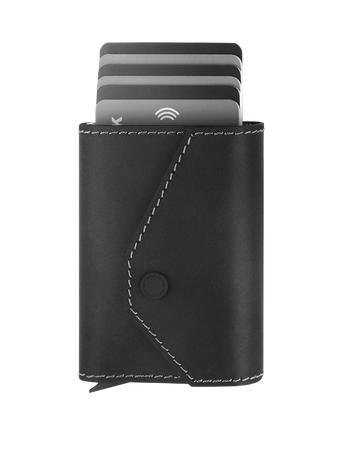 Portfel PORTER Go wykonany z woskowanej skóry Hunter czarny