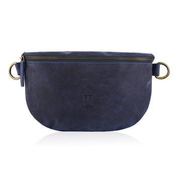 Saszetka nerka skórzana granatowa Paolo Peruzzi T-36-DB