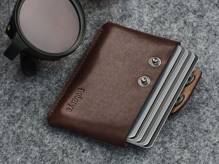 Portfel HOBBY wykonany ze skory Nomad brązowy