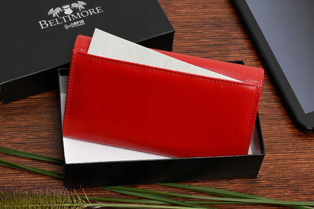 Damski skórzany portfel duży RFiD BELTIMORE