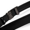 Skórzany pasek męski ELITE czarny 105-cm