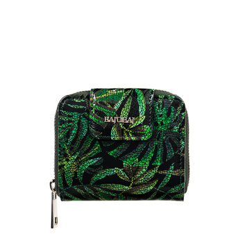 Portfel damski BajuBaj z naturalnej skóry licowej RFID, zielony