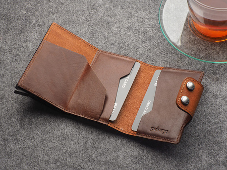 Portfel DOPPIO - POSTCARD Decor koniak