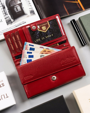 Zestaw portfel damski z brelokiem i długopisem Peterson – elegancja w puszce