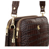 Listonoszka Canaletto - luksusowa skóra krokodyla w eleganckim brązie