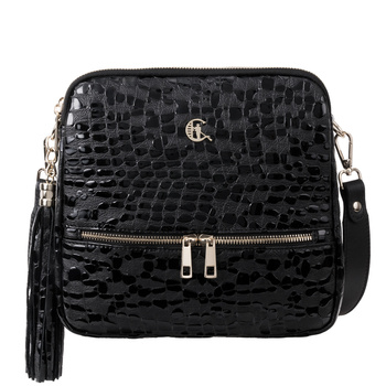 Listonoszka Canaletto ze skóry naturalnej – unikalny wzór kropli