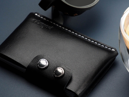 Portfel HOBBY wykonany ze skóry Italia czarny