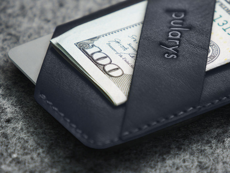 Portfel NAMIB wykonany z roślinnie garbowanej skóry Nomad granatowy