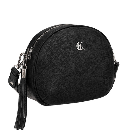 Torebka listonoszka Canaletto ze skóry naturalnej - czarna elegancja