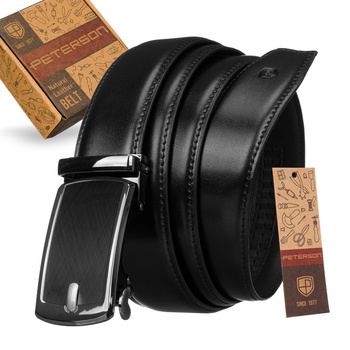 Męski pasek biznesowy z elegancką klamrą automatyczną — Peterson 125