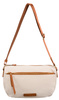 Torebka nylonowa brązowo-beżowa z paskiem na ramię - Peterson