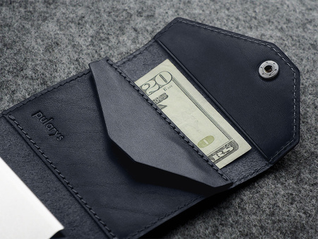 Portfel PORTER Go wykonany z roślinnie garbowanej skóry Nomad granatowy