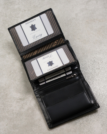 Portfel męski ze skóry naturalnej Rovicky - Duży, elegancki model