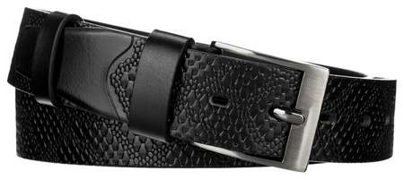 Pasek skórzany męski z tłoczeniem croco — Peterson 115