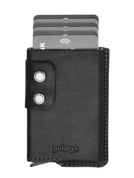 Portfel FUNKY wykonany ze skóry Nomad czarny