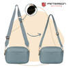 Listonoszka damska crossbody niebieska z paskiem eko skóry Peterson