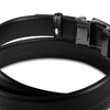 Skórzany pasek męski ELITE czarny 115-cm