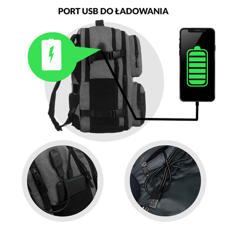 Podróżny, pojemny plecak z wodoodpornego poliestru - Himawari