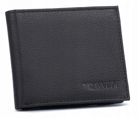Mały, skórzany portfel męski z systemem RFID - 4U Cavaldi