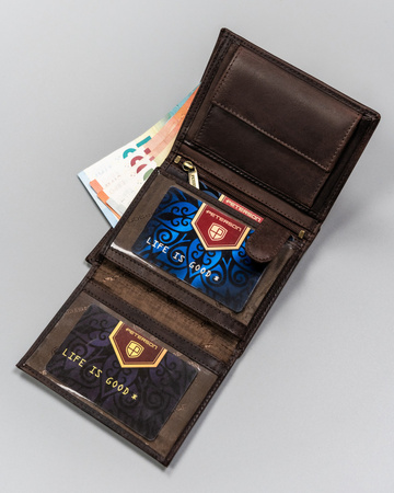 Portfel męski skórzany Peterson - duży, pionowy, elegancki i praktyczny