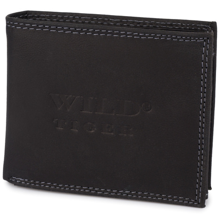 Portfel męski mały Wild Tiger - czarny