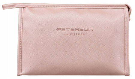 Kompaktowa kosmetyczka damska ze skóry ekologicznej - Peterson